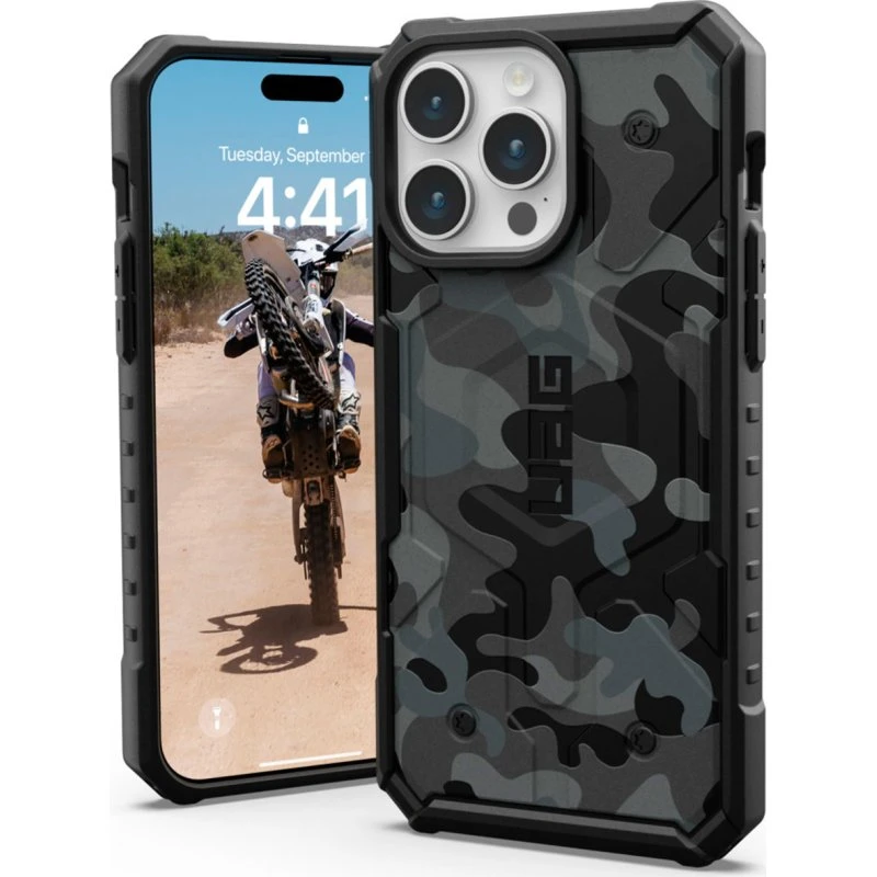 UAG Pathfinder SE Cover til iPhone 15 Pro Max, Midnight Camo