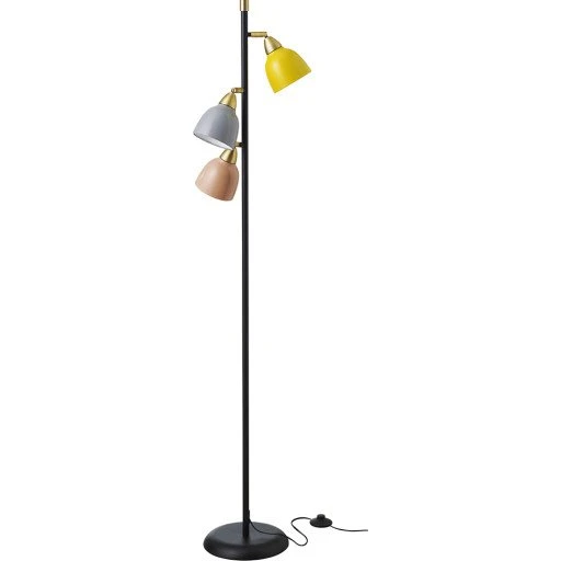 Superliving Urban Triple gulvlampe, flerfarvet
