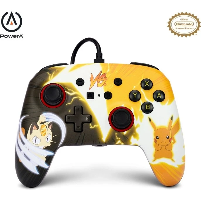 PowerA Enhanced Wired Controller - Nintendo Switch - Pikachu vs. Meowth