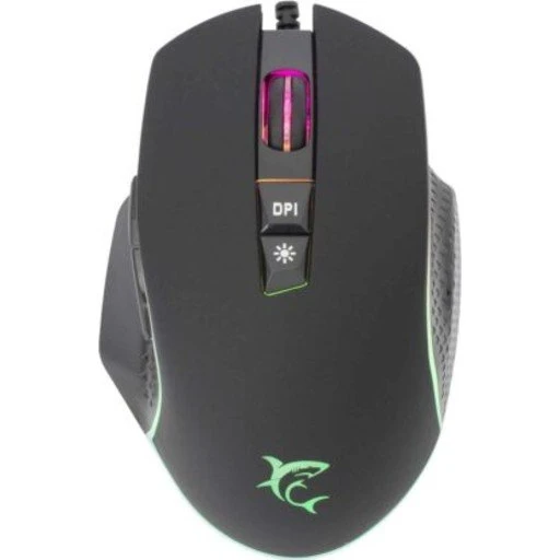 WhiteShark Gareth Gaming Mus, Sort, 7 Knapper, Optisk, 6400 DPI