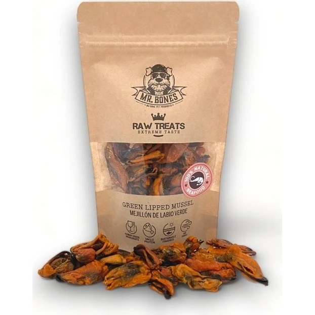 Mr. Bones Raw Treats Grønlæbet Mussel, 45 g