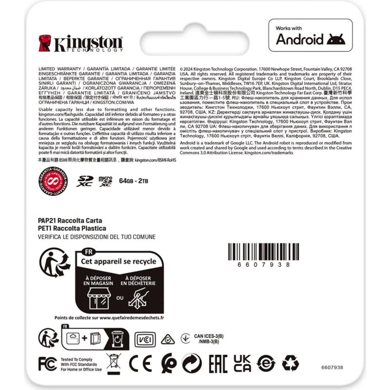 Kingston Canvas Go Plus 128 GB MicroSD, 200 MB/s, A2 U3 V30