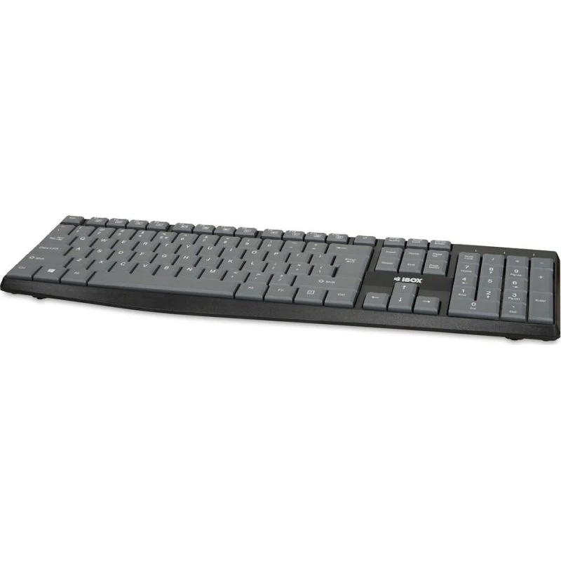 iBOX Eris USB Tastatur, fuld størrelse, grå/sort
