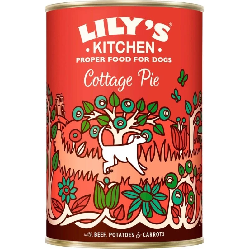 Lilys Kitchen Cottage Pie Dåsemad, 400g – Kornfrit oksekød til voksne hunde