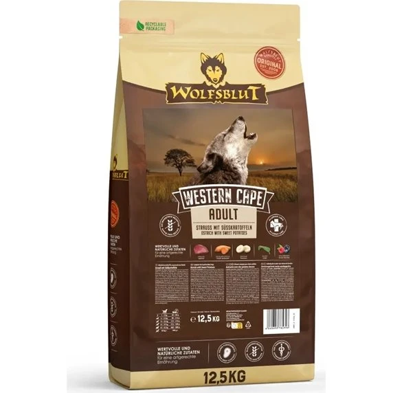 WolfsBlut Western Cape Adult med struds, 12.5 kg
