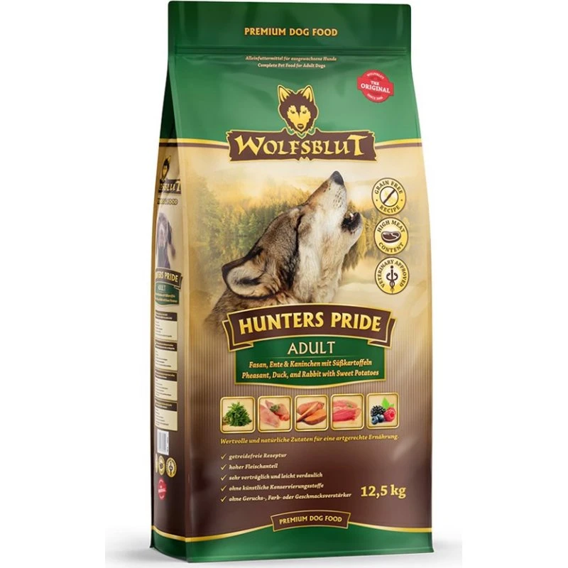 WolfsBlut Hunters Pride Adult Hundefoder, 12,5 kg