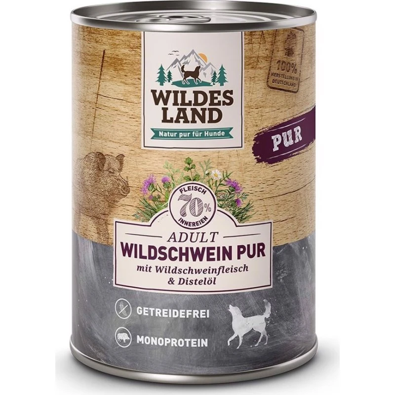 Wildes Land Pur Vildsvin Dåsemad, 400g