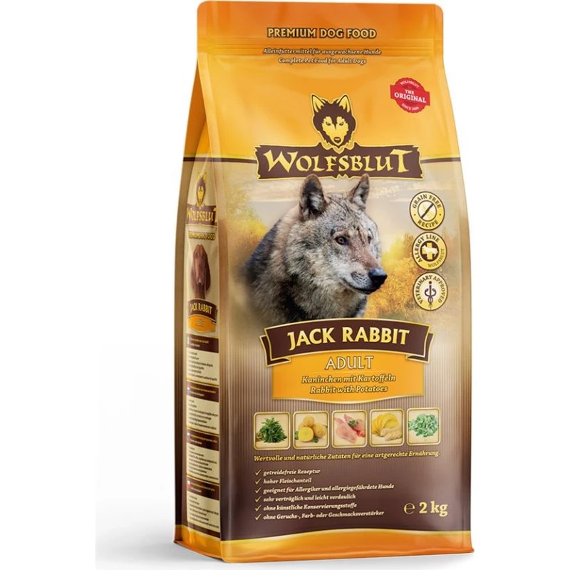 WolfsBlut Jack Rabbit Adult med kanin, 2 kg