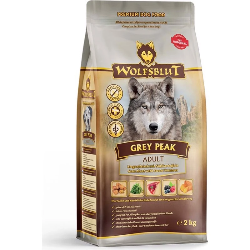 WolfsBlut Grey Peak Adult med ged & hest, 2 kg