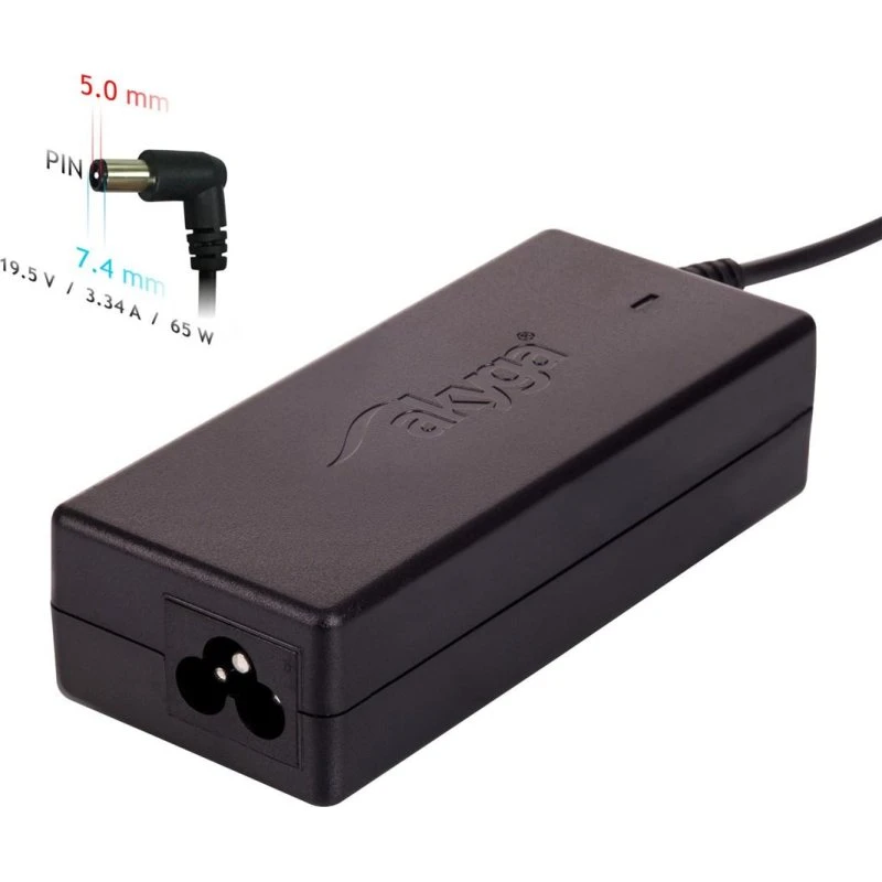 Akyga AK-ND-05 65 W strømforsyning til DELL, sort
