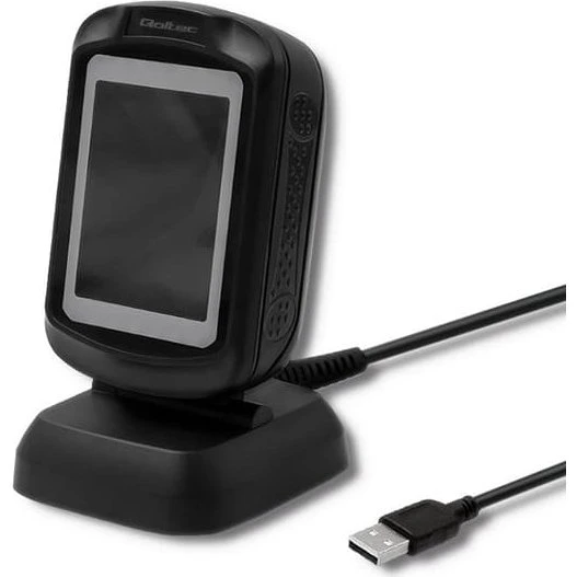 Qoltec 50864 USB QR- og stregkodescanner, sort