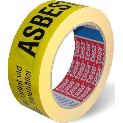 Tesa 6875 Asbest Advarselstape 38 mm x 66 m