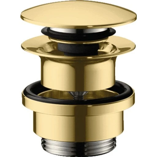 Hansgrohe BV 1 1/4" push-open bundventil, poleret guld-optik