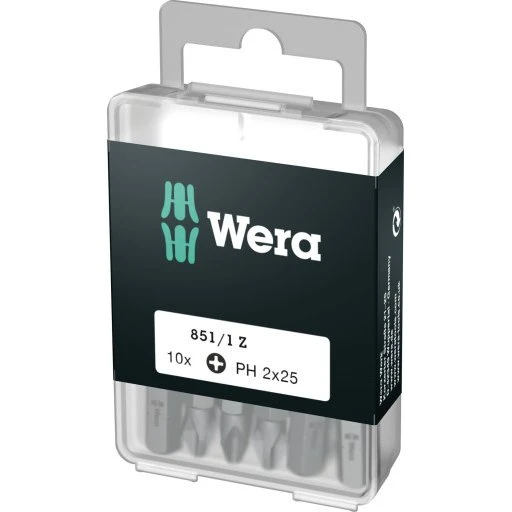 Wera 851/1Z PH2 Philips Bits, 10 stk.