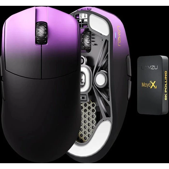 Lamzu Maya X 8K Trådløs Gaming Mus - Lilla