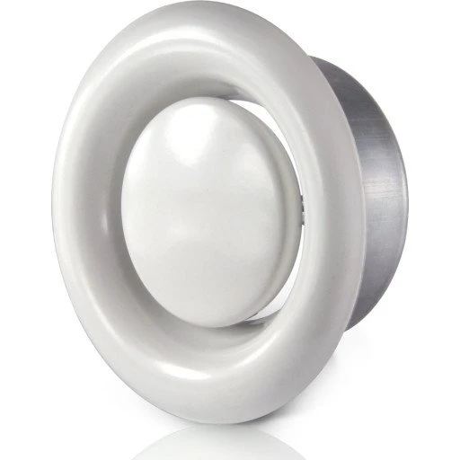 AIR2TRUST udsugningsventil KL 125 mm med ramme, hvid