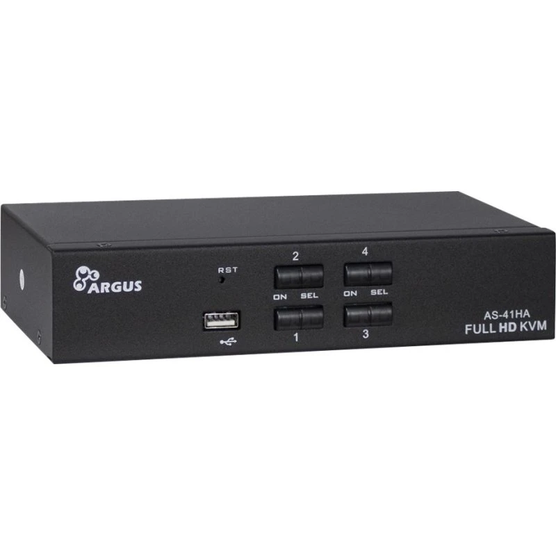 Argus KVM AS-41HA 4-port KVM/audio-switch, desktop