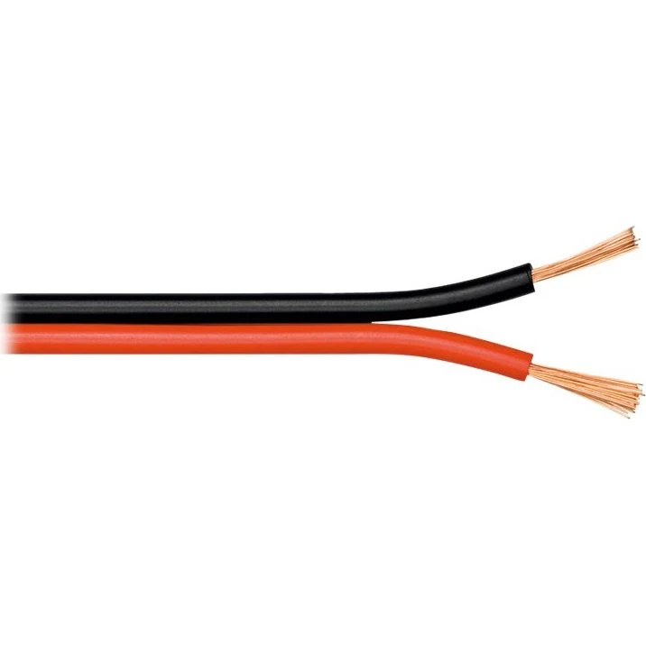Goobay Højttalerkabel 50m rød/sort 2x0,75 mm²