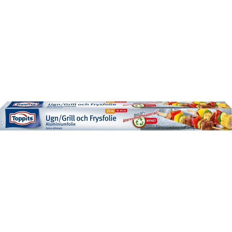 Toppits Ugn-, Grill- og Frysefolie 44 cm x 10 m (12 stk)