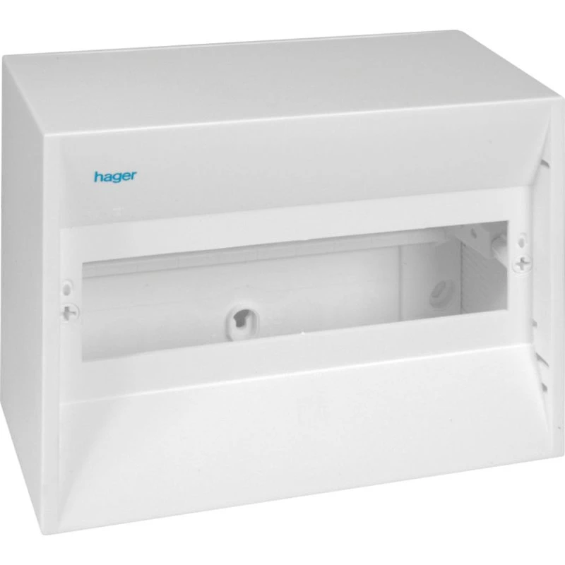 Hager Mini Gamma Afdækning 1R 10M IP30 med PE/N-klemmer