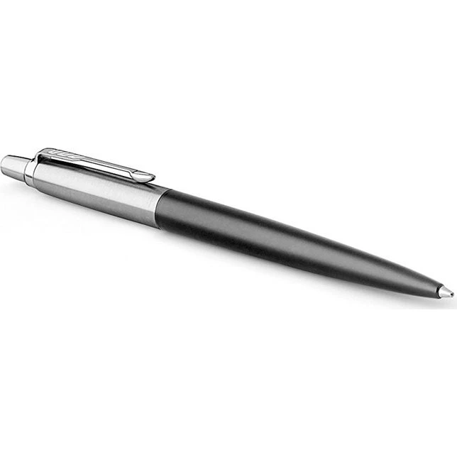 Parker Jotter Bond Street Sort/Krom, Medium Spids, Blå Blæk