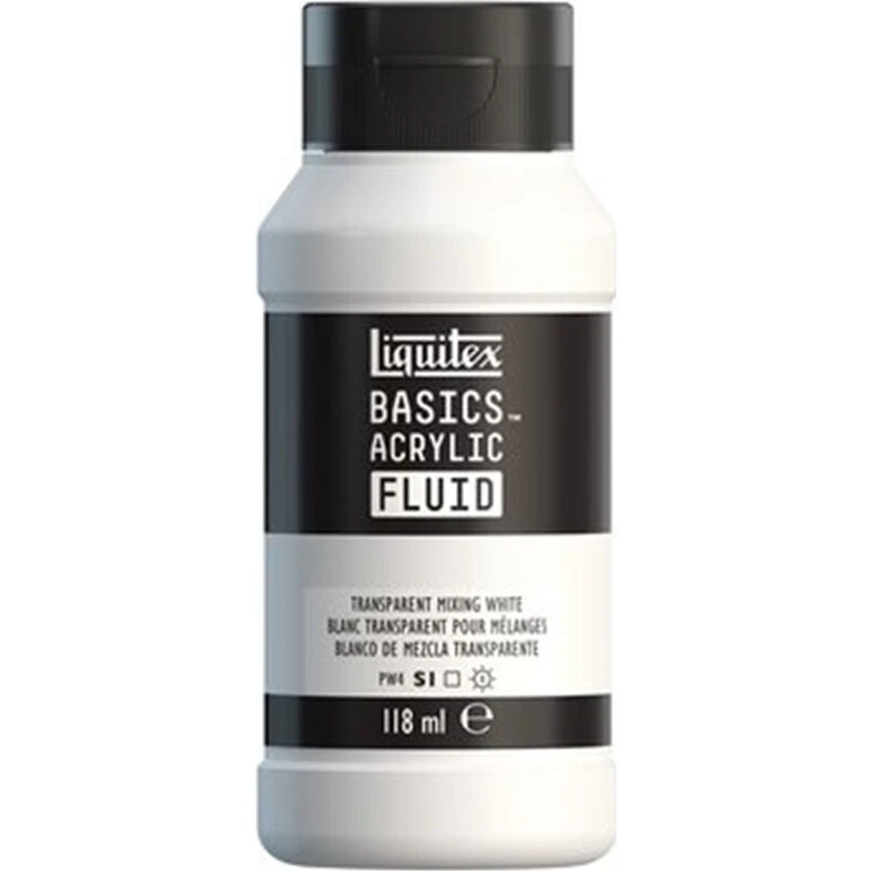 Liquitex Basics Fluid Akryl Transparent Mixing White 118 ml