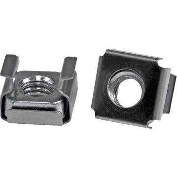 StarTech M6 Cage Nuts 100 Pack - Sølv