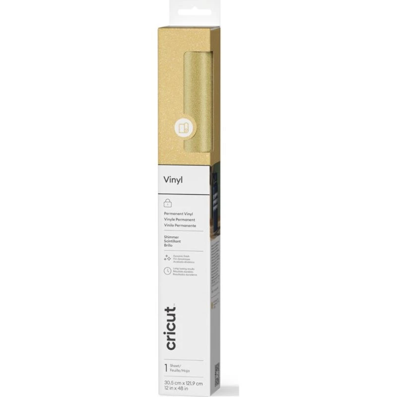 Cricut Premium Vinyl Shimmer Guld 30,5 x 121,9 cm