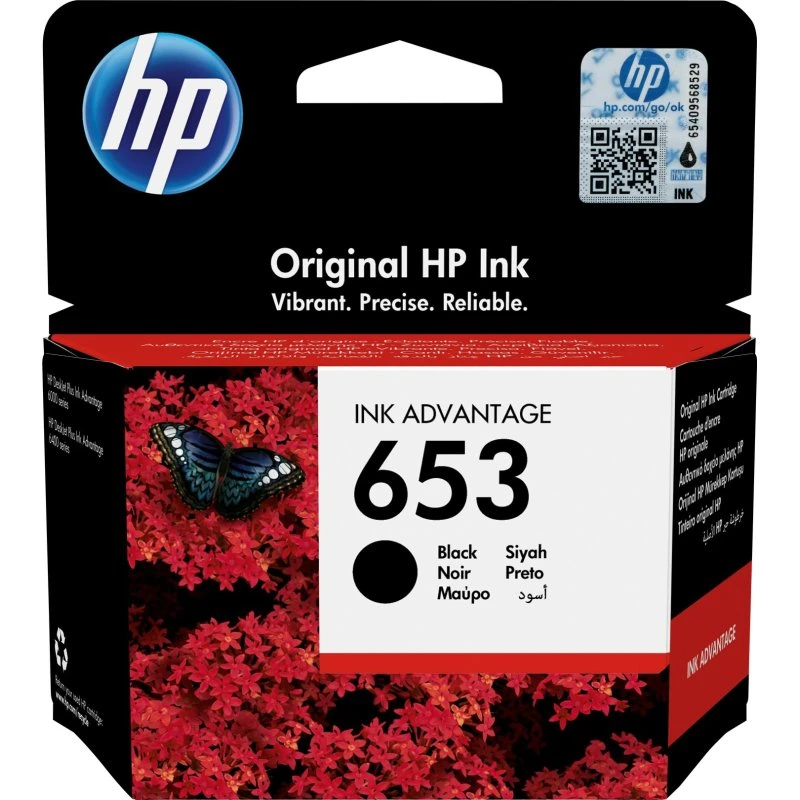 HP 653 Sort Blækpatron 360 Sider