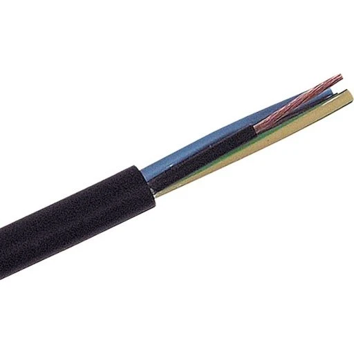 PKAJ 3x1,0 mm² Sort Rund Plastledning H05VV-F