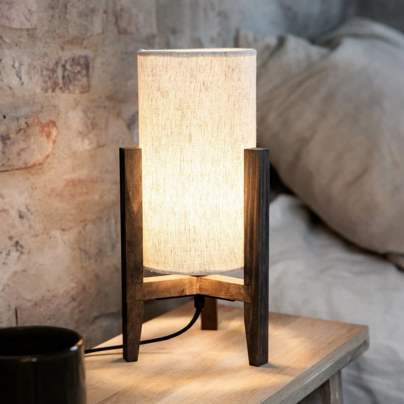 Markslöjd Eruca 1 Bordlampe H34 Valnød/Beige