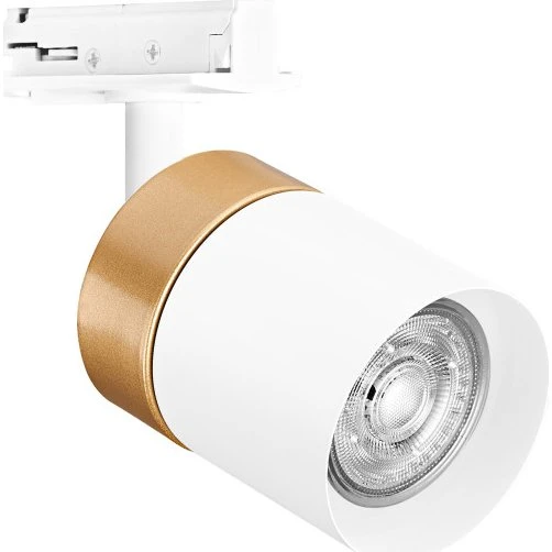 Osram Tracklight 1F Cylinder Skinnespot, Guld/Hvid