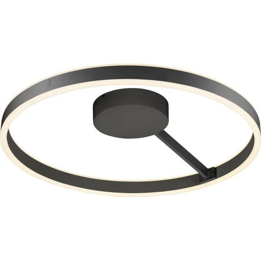 SLV One væg- og loftlampe, sort, Ø60 cm