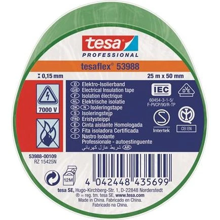 Tesa Isoleringstape Grøn 50 mm x 25 m