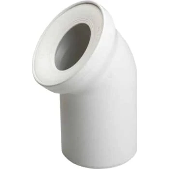 Viega Klosetbøjning 45° 110 mm, Kunststof, Hvid