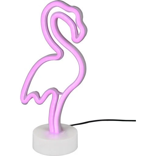 Trio Lighting Flamingo USB-bordlampe med lyserødt lys