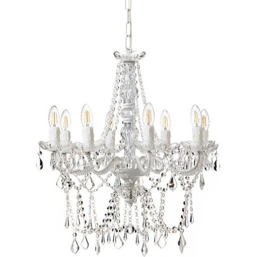 Nielsen Light Imperial 8-armet hvid lysekrone