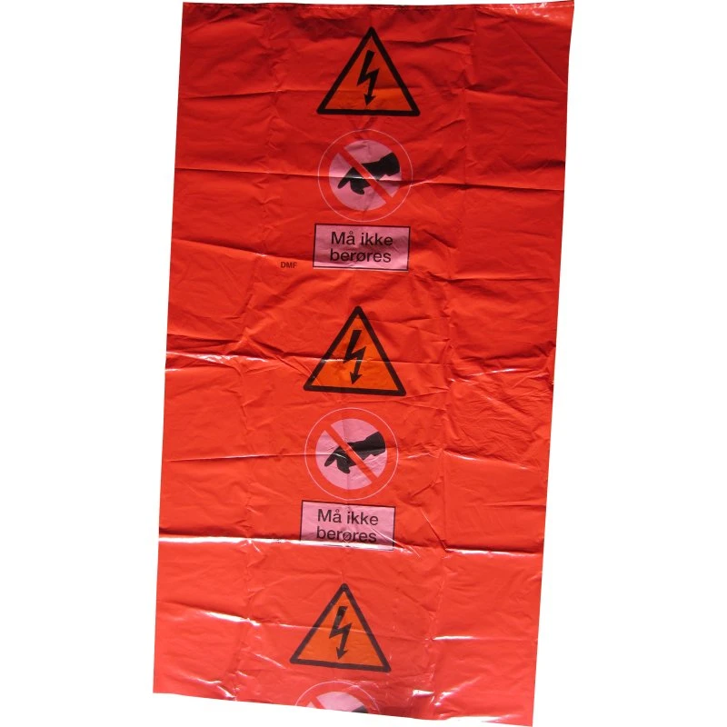 DMF Advarselspose Stor 140x77x55 cm Rød, Pakke med 25
