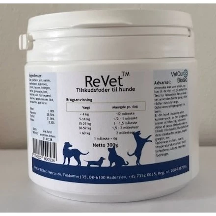 Vetcur ReVet Pulver til Hund Mod Ledproblemer, 300g