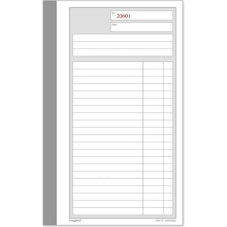 Mayland Triplikatbog 108x200 mm 3x50 Sider med Kopi