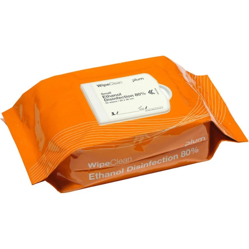 Plum WipeClean Ethanol 80% Desinfektionsklude 25 stk