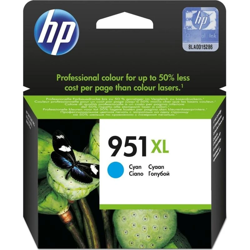 HP 951XL Cyan Blækpatron – Høj Kapacitet til OfficeJet