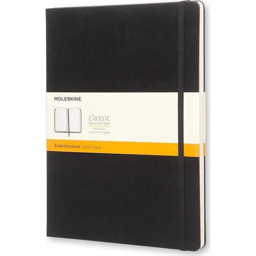 Moleskine Classic Hard Linjeret XL Sort