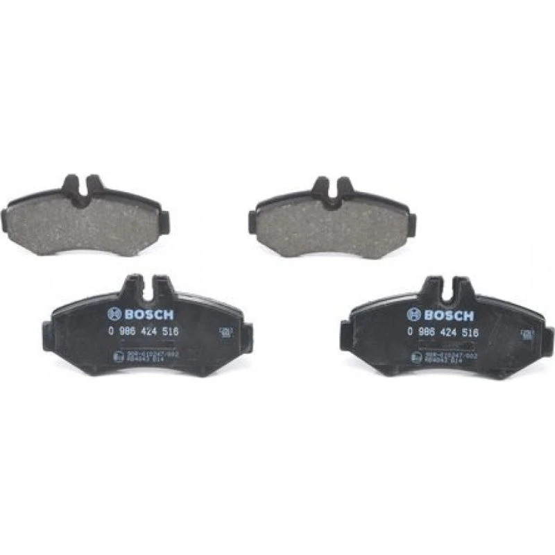 BOSCH Bremseklodser 0 986 424 516, bagaksel, 17,6 mm tyk, til VW og Mercedes-Benz