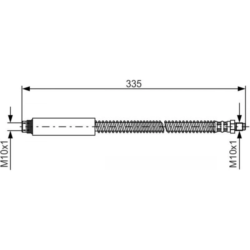 BOSCH Bremseslange 1 987 476 078, M10x1, PEUGEOT 206