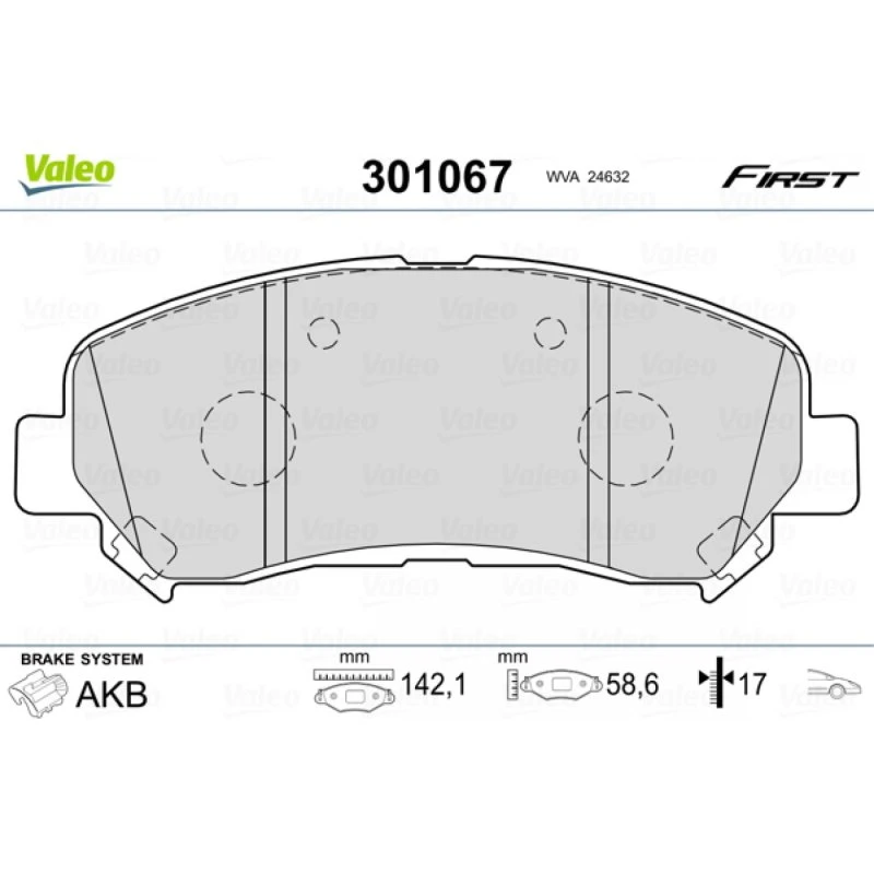 VALEO Bremseklodser 301067 til Nissan Qashqai & Suzuki Kizashi