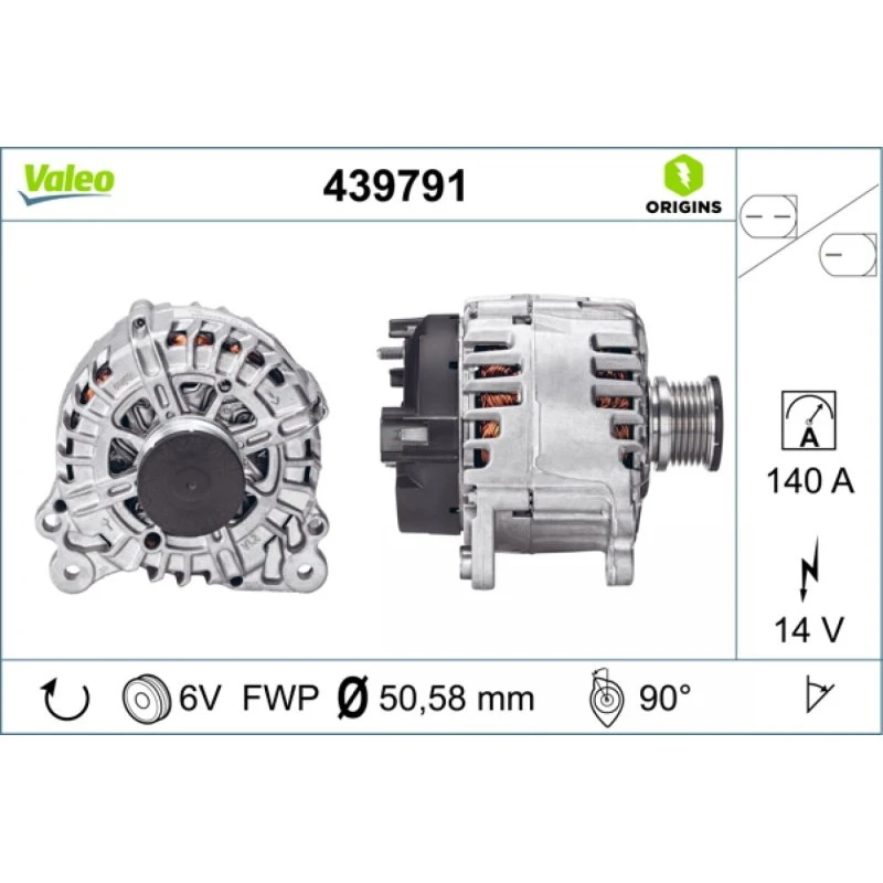 VALEO Generator 439791 til VW, Audi, Skoda, Seat