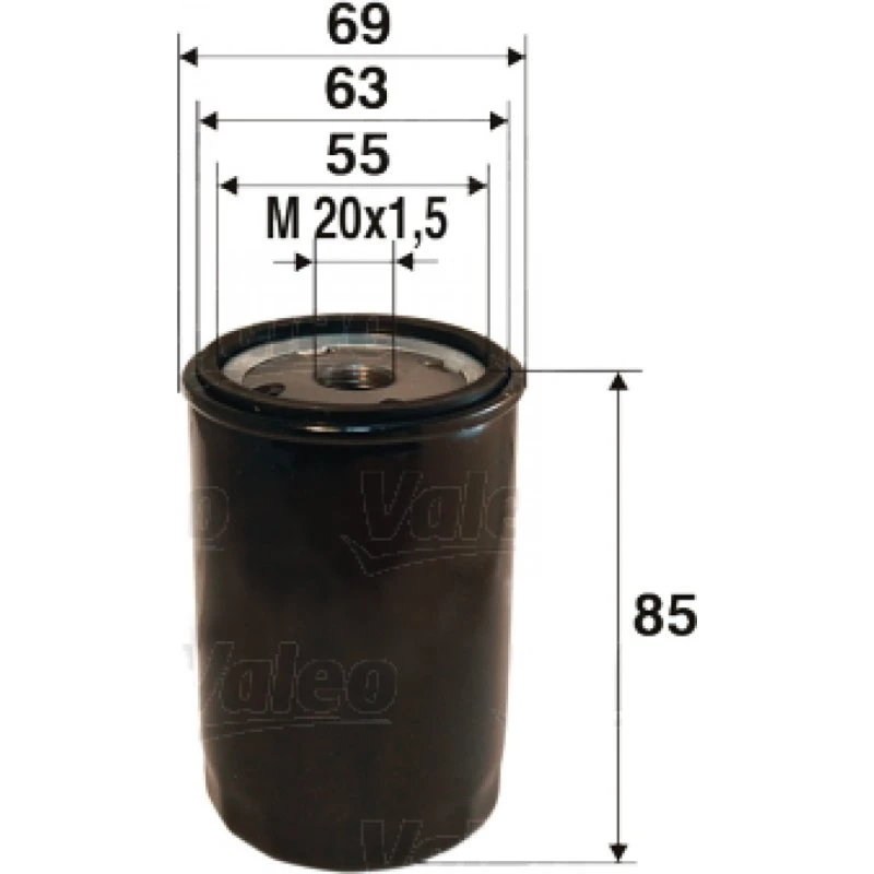 VALEO Oliefilter 586013 til OPEL, FORD, FIAT