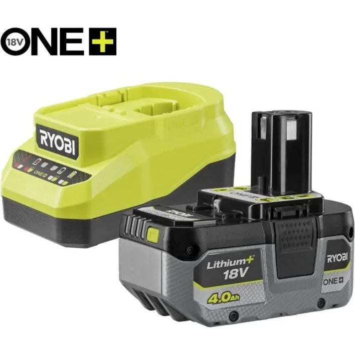 Ryobi 18V Lithium+ 4,0 Ah batteri og lader RC18120A-140X