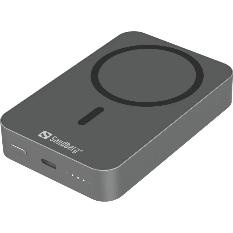 Sandberg Mag Wireless Powerbank 10000 mAh Grå